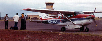 The plane with the bad propellor on Kisumu airport