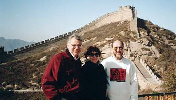 President of World Vision International, Graeme Irvine and Fran Irvine with me at the Great Wall of China.