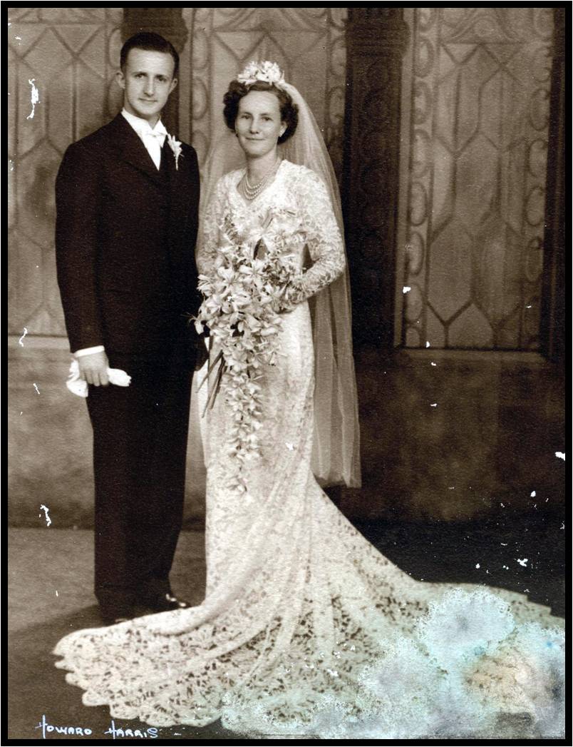 Jean and Jack on their wedding day