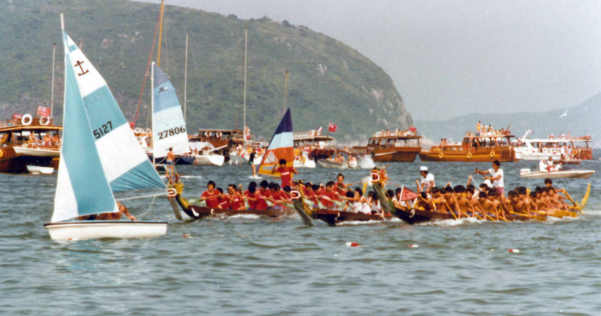 Dragon boats at Stanley Beach